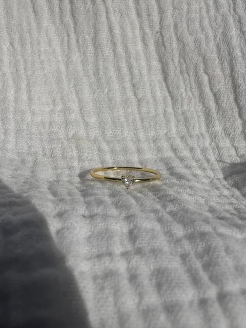 Bague Cœur Minimaliste - Or